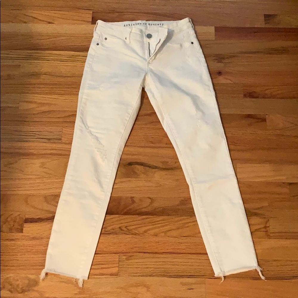 Articles of society white jeans